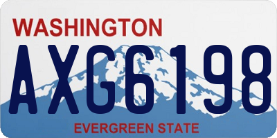 WA license plate AXG6198