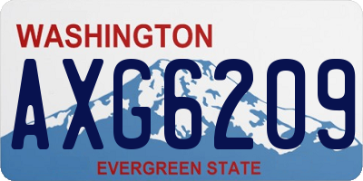 WA license plate AXG6209