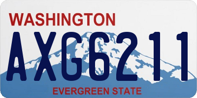 WA license plate AXG6211
