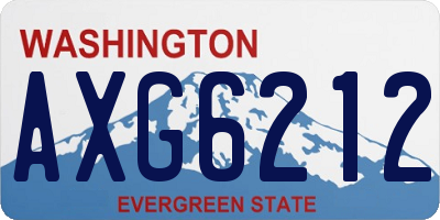 WA license plate AXG6212
