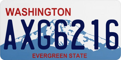 WA license plate AXG6216