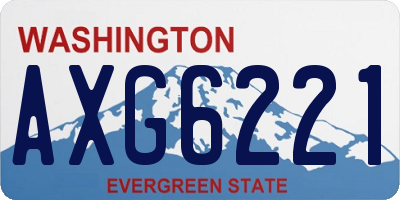 WA license plate AXG6221