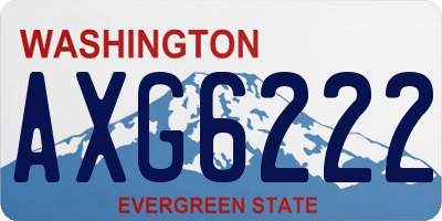 WA license plate AXG6222