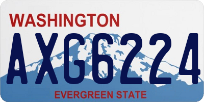 WA license plate AXG6224