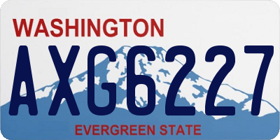 WA license plate AXG6227