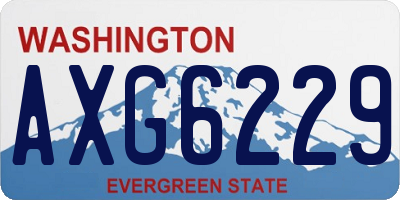 WA license plate AXG6229
