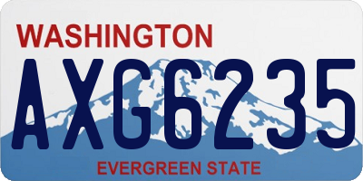 WA license plate AXG6235