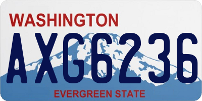 WA license plate AXG6236