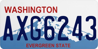 WA license plate AXG6243