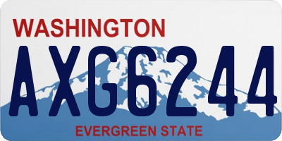 WA license plate AXG6244