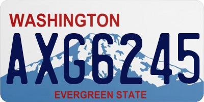 WA license plate AXG6245