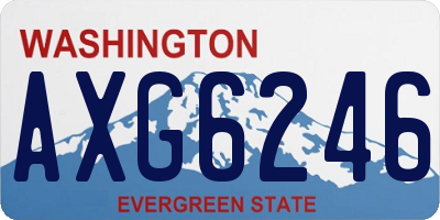 WA license plate AXG6246
