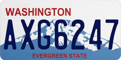 WA license plate AXG6247