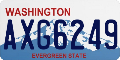 WA license plate AXG6249