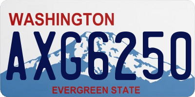 WA license plate AXG6250