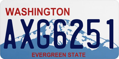 WA license plate AXG6251
