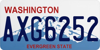 WA license plate AXG6252