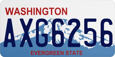 WA license plate AXG6256