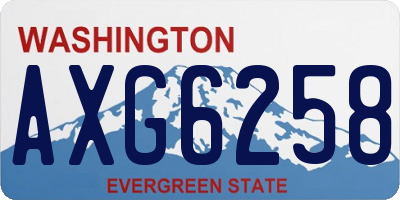 WA license plate AXG6258