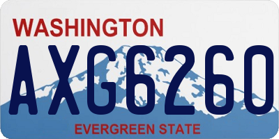 WA license plate AXG6260