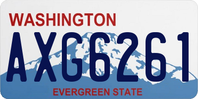 WA license plate AXG6261