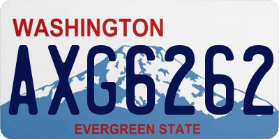 WA license plate AXG6262