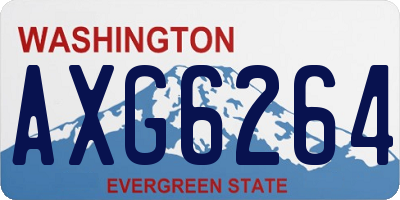 WA license plate AXG6264