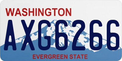 WA license plate AXG6266