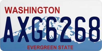 WA license plate AXG6268