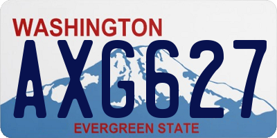 WA license plate AXG627