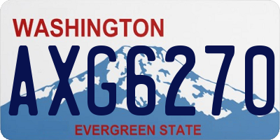 WA license plate AXG6270