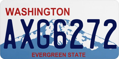 WA license plate AXG6272