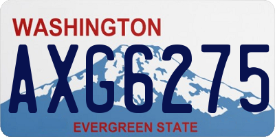 WA license plate AXG6275