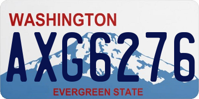 WA license plate AXG6276