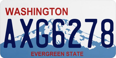 WA license plate AXG6278
