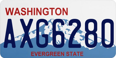 WA license plate AXG6280