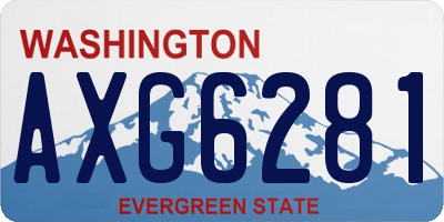 WA license plate AXG6281