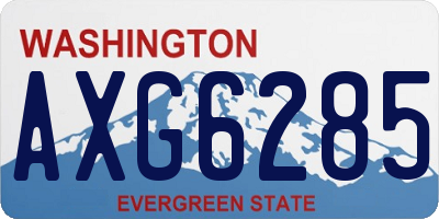 WA license plate AXG6285