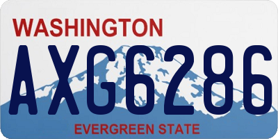 WA license plate AXG6286