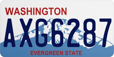 WA license plate AXG6287