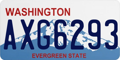 WA license plate AXG6293