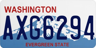 WA license plate AXG6294