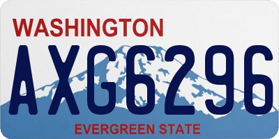 WA license plate AXG6296