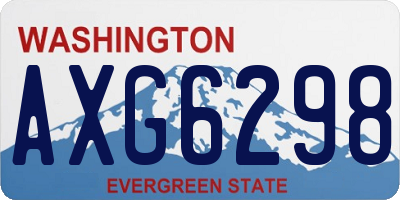 WA license plate AXG6298