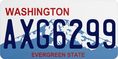 WA license plate AXG6299