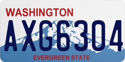 WA license plate AXG6304
