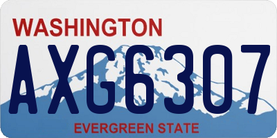WA license plate AXG6307