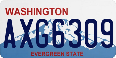 WA license plate AXG6309