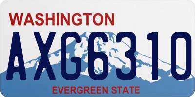 WA license plate AXG6310