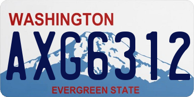 WA license plate AXG6312